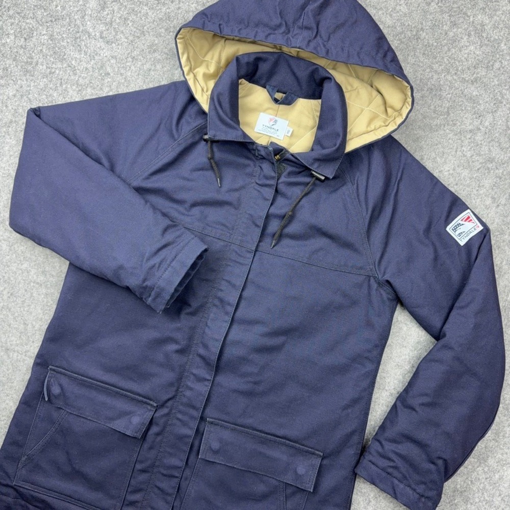 Tyndale Parka Jacket Womens Medium Blue Flame Resistant FR‎ Quilted Hooded Work